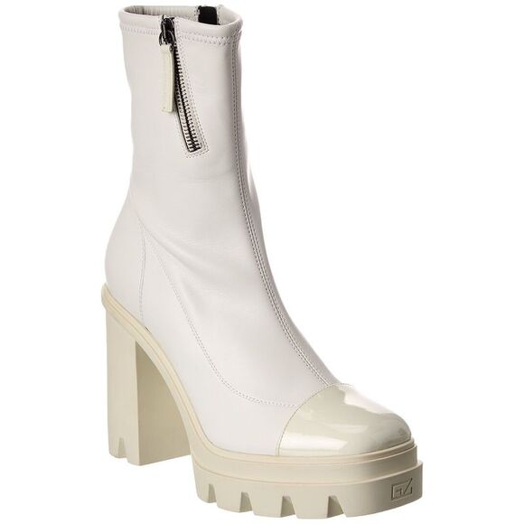 Giuseppe Zanotti Cubalibre 80 Leather Boot White